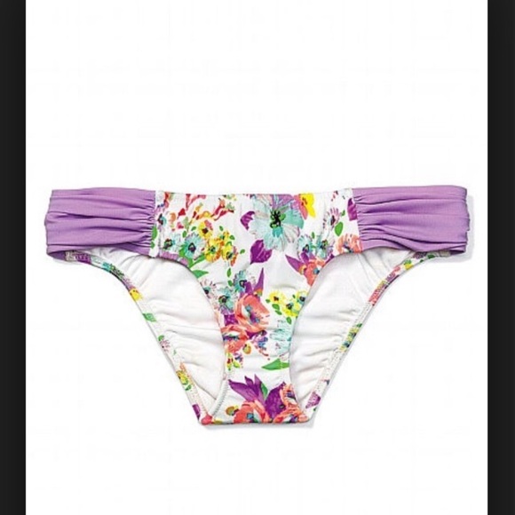 Floral Purple Bikini Bottom - Picture 2 of 2